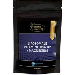 Liposomale Vitamine D3 & K2 + Magnesium | vegan | 30 capsules ⟹ Vitaminesperpost.nl