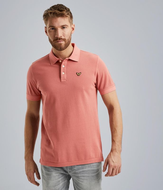 PME Legend Polo met garment-dye wassing