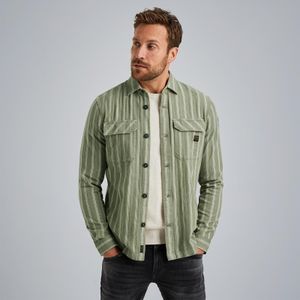 PME Legend Shirt jacket van een linnenblend