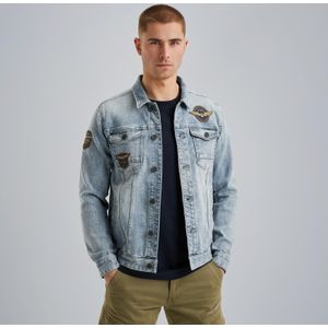 PME Legend Denim jacket met badges