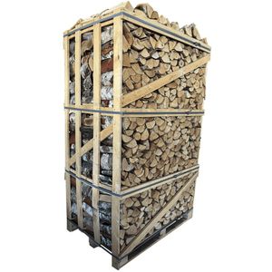 Mega Pallet Berkenhout Haardhout – Gestapeld – 1000 houtblokken