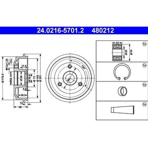 Remtrommel ATE 24.0216-5701.2