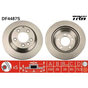 Remschijf TRW DF4487S