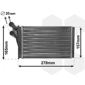 Kachelradiateur, interieurverwarming VAN WEZEL 03006097