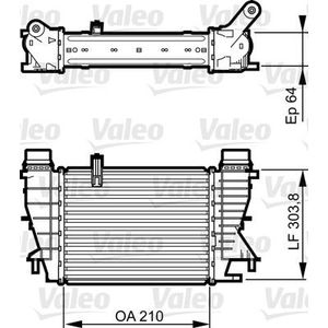 Intercooler, inlaatluchtkoeler VALEO 818251