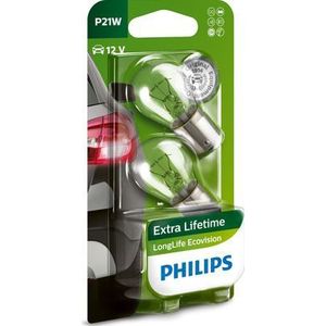 Philips P21W Extra Lifetime LongLife EcoVision | 12498LLECOB2