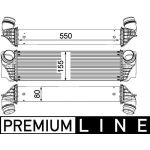 Intercooler, inlaatluchtkoeler MAHLE CI 183 000P