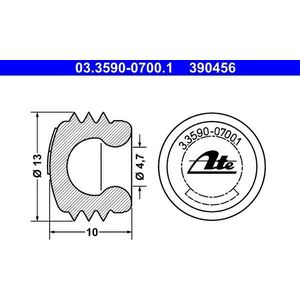 Afsluitdop/beschermkap ATE 03.3590-0700.1