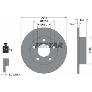 Remschijf TEXTAR 92088503