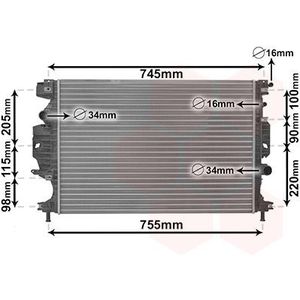 Radiateur VAN WEZEL 18012716