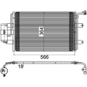 Condensor, airconditioning MAHLE AC 180 000S