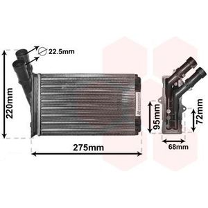 Kachelradiateur, interieurverwarming VAN WEZEL 09006055