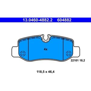 Remblokkenset, schijfrem ATE 13.0460-4882.2