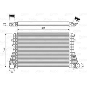 Intercooler, inlaatluchtkoeler VALEO 818674