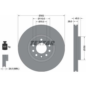 Remschijf TEXTAR 92118303