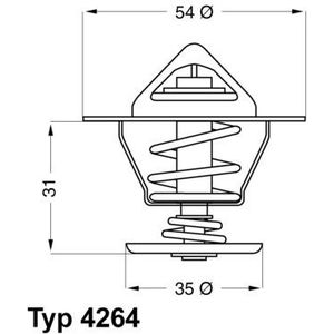 Thermostaat, koelvloeistof BorgWarner (Wahler) 4264.84D