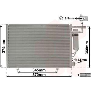 Condensor, airconditioning VAN WEZEL 18015707