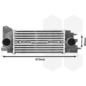 Intercooler, inlaatluchtkoeler VAN WEZEL 02004231