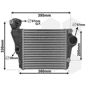 Intercooler, inlaatluchtkoeler VAN WEZEL 74014701