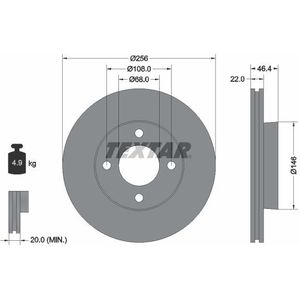 Remschijf TEXTAR 92026000