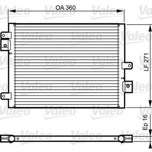 Condensor, airconditioning VALEO 814167