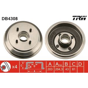 Remtrommel TRW DB4308