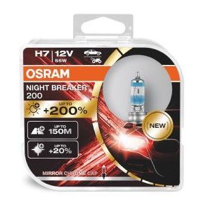Osram Night Breaker 200 Laser Halogeen lampen - H7 - 12V/55W (2 stuks) | 64210NB200-HCB