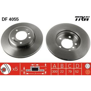 Remschijf TRW DF4055