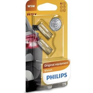 Philips Vision W5W T10 12V | 12961B2 (set van 2 lampen)