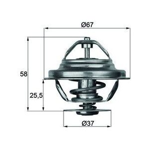 Thermostaat, koelvloeistof MAHLE TX 20 80D