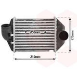 Intercooler, inlaatluchtkoeler VAN WEZEL 03014714