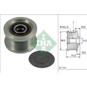 Dynamovrijloop INA 535 0232 10