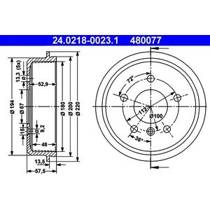 Remtrommel ATE 24.0218-0023.1