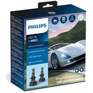 Philips Ultinon Pro9100 HIR2 HL Led (2 stuks) | 11012U9100X2