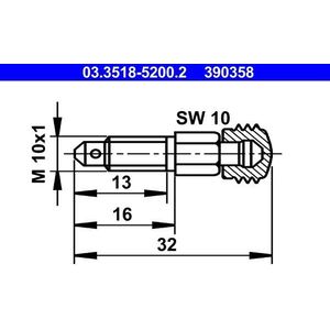 Ontluchtingsschroef / -nippel ATE 03.3518-5200.2