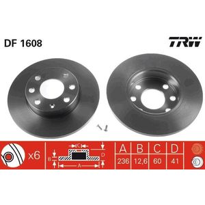 Remschijf TRW DF1608