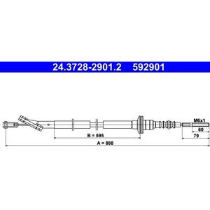 Koppelingkabel ATE 24.3728-2901.2