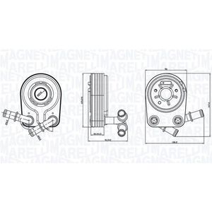 Oliekoeler, motorolie MAGNETI MARELLI 350300000100