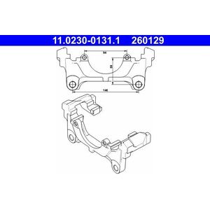 Houder, remklauw ATE 11.0230-0131.1