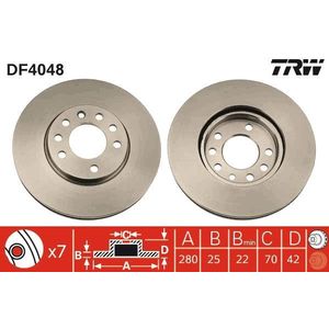 Remschijf TRW DF4048