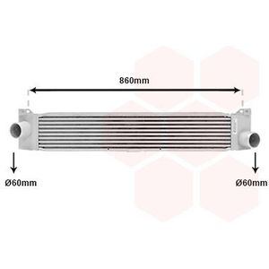 Intercooler, inlaatluchtkoeler VAN WEZEL 17004360