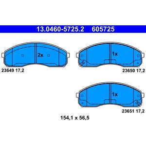 Remblokkenset, schijfrem ATE 13.0460-5725.2