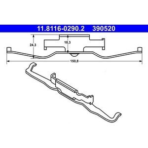 Veer, Remklauw ATE 11.8116-0290.2