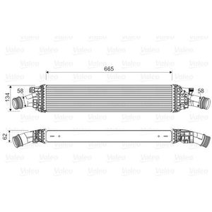 Intercooler, inlaatluchtkoeler VALEO 818601