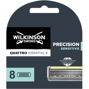 Wilkinson Sword Quattro Titanium Sensitive Scheermesjes 8 stuks