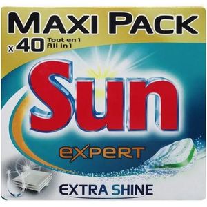 Sun All In 1 Vaatwastabletten Expert Extra Shine - 40 stuks