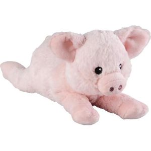 Warmies Warmte/magnetron opwarm knuffel - Varken - roze - 30 cm - wasbaar - pittenzak