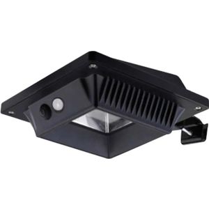 Hofftech Wandlamp Solar LED Plat + Sensor - Zwart