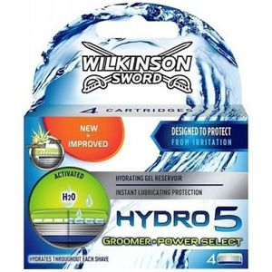 Wilkinson Hydro 5 Scheermesjes - Groomer Power Select 4 Stuks