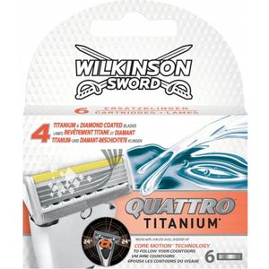 Wilkinson Navulmesjes Quattro Titanium Diamond - 6 stuks